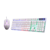 RAKK APTAS ILLUMINATED / Membrane Keyboard and Mouse / No software / Rainbow lighting / White