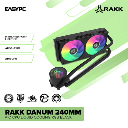 RAKK DANUM 240MM AIO CPU Liquid Cooling RGB Black
