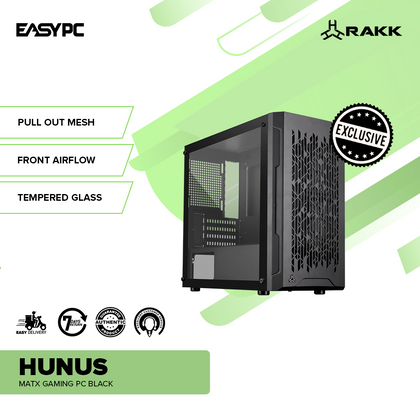 RAKK HUNUS MATX Gaming PC Black