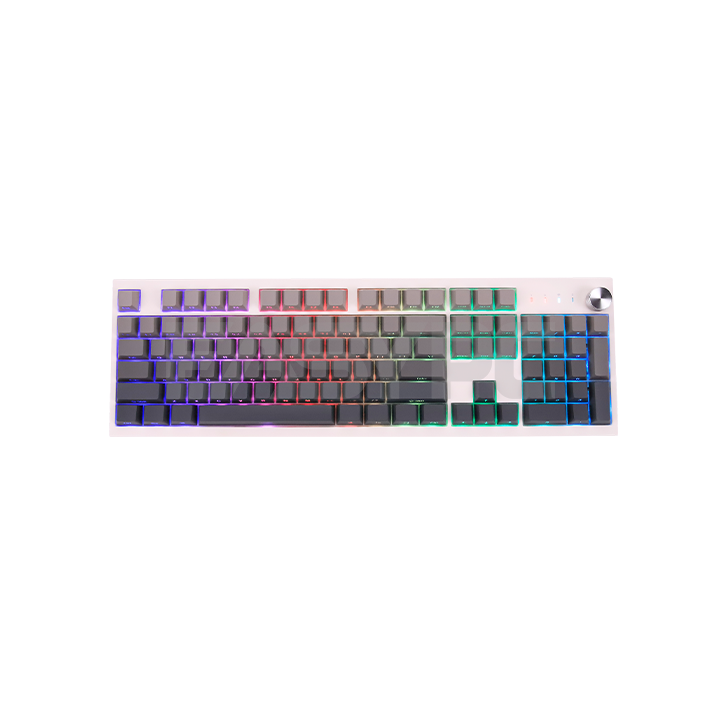 RAKK KIMAT XT3 Huano Yellow, Grey Gradiant Trimode Mechanical Keyboard-c