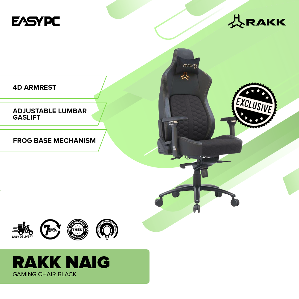 RAKK NAIG Gaming Chair Black-a