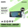 RAKK PIRAH PLUS 66 Keys Universal HotSwap Mechanical Gaming Keyboard + RAKK GAHUM Trimode 3395 Lightweight Gaming Mouse White