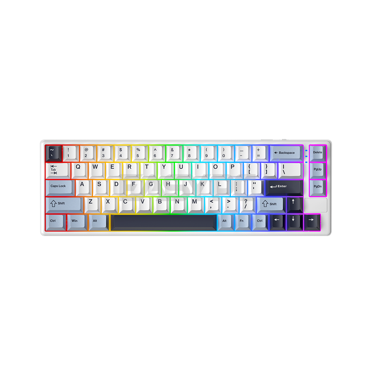 RAKK PLUMA V2 67 Keys Trimode Outemu Red Switch Mechanical Gaming Keyboard RGB White-a