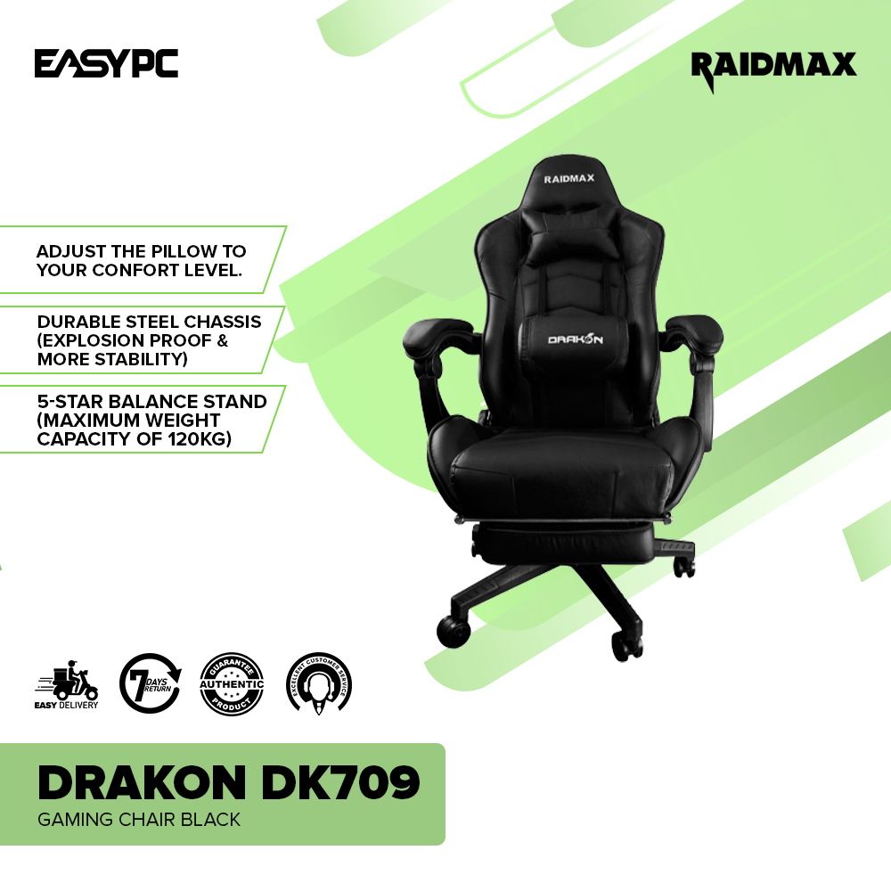 Raidmax Drakon DK709 Gaming Chair Black