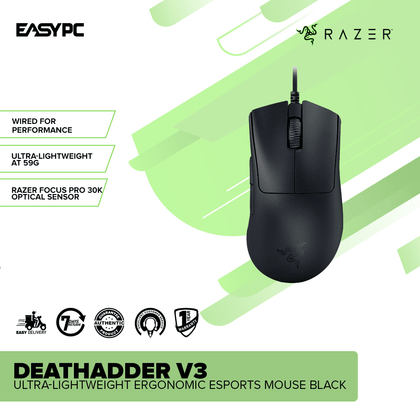 Razer DeathAdder V3 Ultra-lightweight Ergonomic Esports Mouse Black