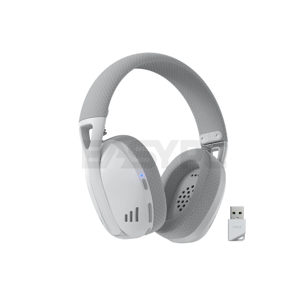 Redragon H848 IRE PRO 7.1 Tri-mode Wireless Headset White Gray-c