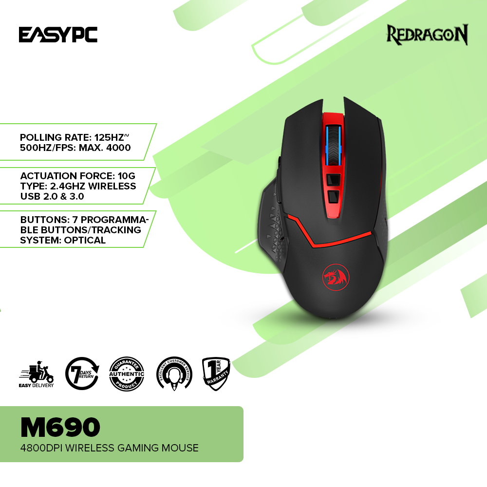 Redragon M690 4800DPI Wireless Gaming Mouse-a