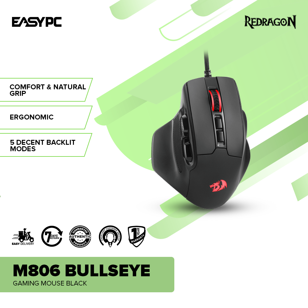 Redragon M806 Bullseye Gaming Mouse Black-a