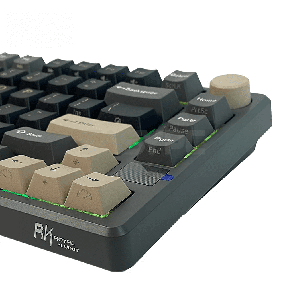 Royal Kludge RK-M75 Trimode Mechanical Keyboard Oled Screen Phantom-b