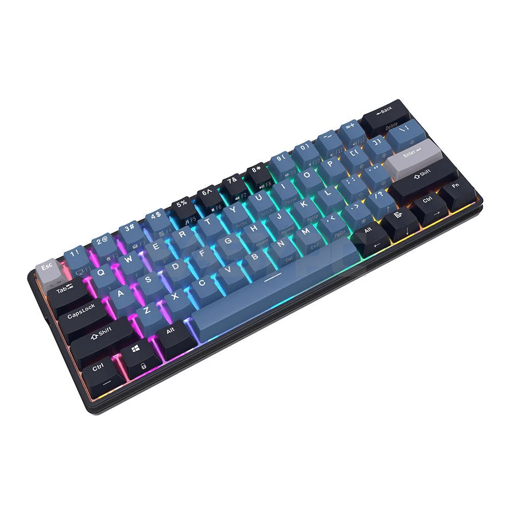 Royal Kludge RK61 Plus Trimode Brown switch Mechanical Keyboard Black/ Indigo-a