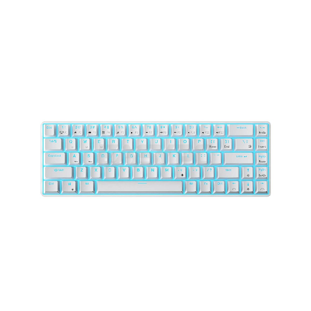 Royal Kludge RKG68 Trimode Red switch Mechanical Keyboard White-a