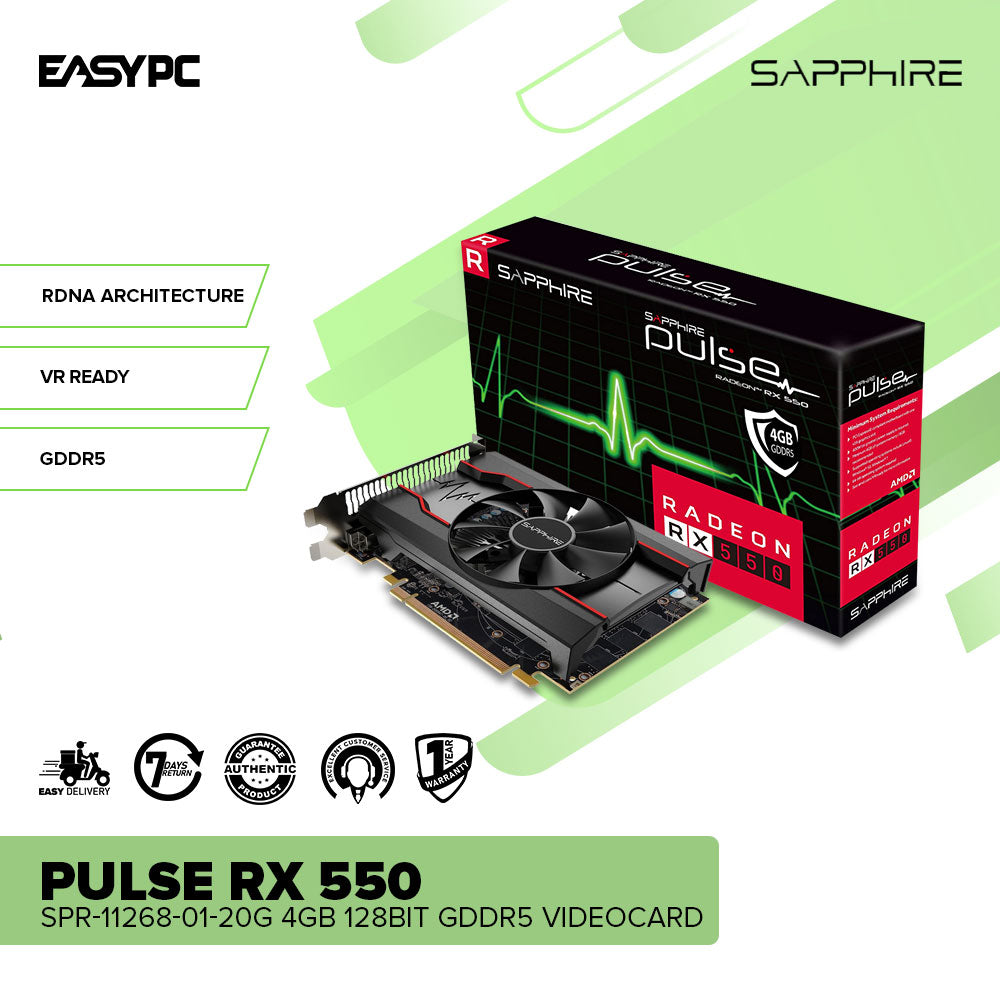 SAPPHIRE PULSE RX 550 SPR-11268-01-20G 4GB 128bit GDDR5 videocard