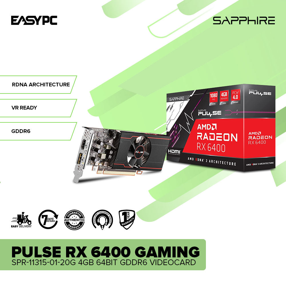 SAPPHIRE PULSE RX 6400 GAMING SPR-11315-01-20G 4GB 64bit GDDR6