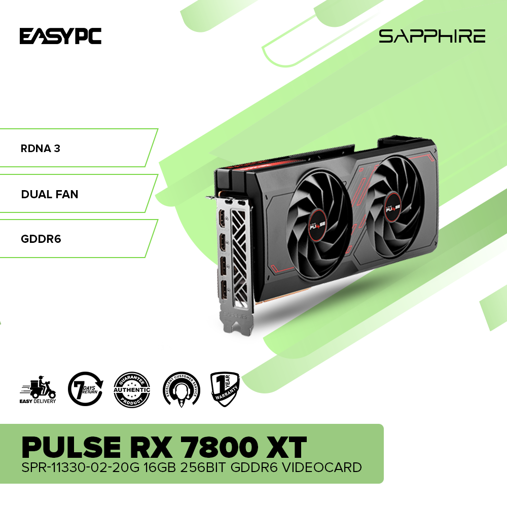 SAPPHIRE PULSE RX 7800 XT GAMING SPR-11330-02-20G 16GB 256bit GDDR6 videocard