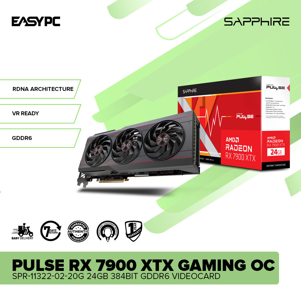 SAPPHIRE PULSE RX 7900 XTX GAMING OC SPR-11322-02-20G 24GB 384bit