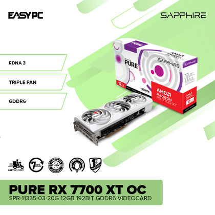 Sapphire AMD Radeon RX 7700 XT Graphic Card - 12 GB GDDR6 (11335-02-20g)  for sale online