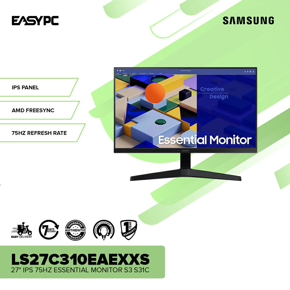 Samsung LS27C310EAEXXS 27" IPS 75HZ Essential Monitor S3 S31C-a