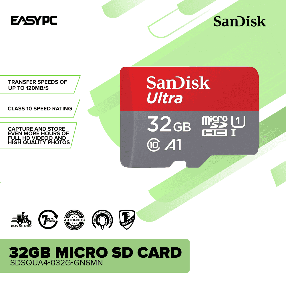 Sandisk SDSQUA4-032G-GN6MN 32GB MicroSD Card