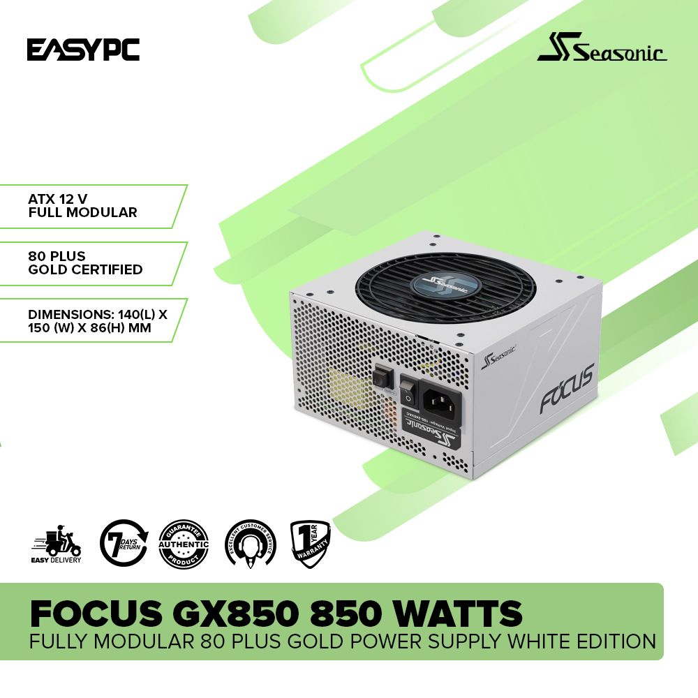 Seasonic Focus GX850 850 Watts Fully Modular 80 Plus Gold – EasyPC