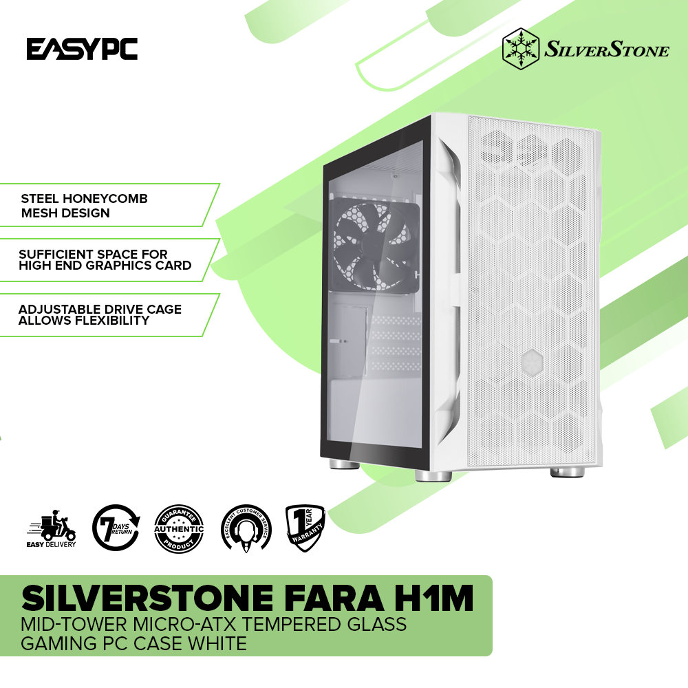 Silverstone FARA H1M Mid-Tower Micro-ATX Tempered Glass Gaming PC - Main Image