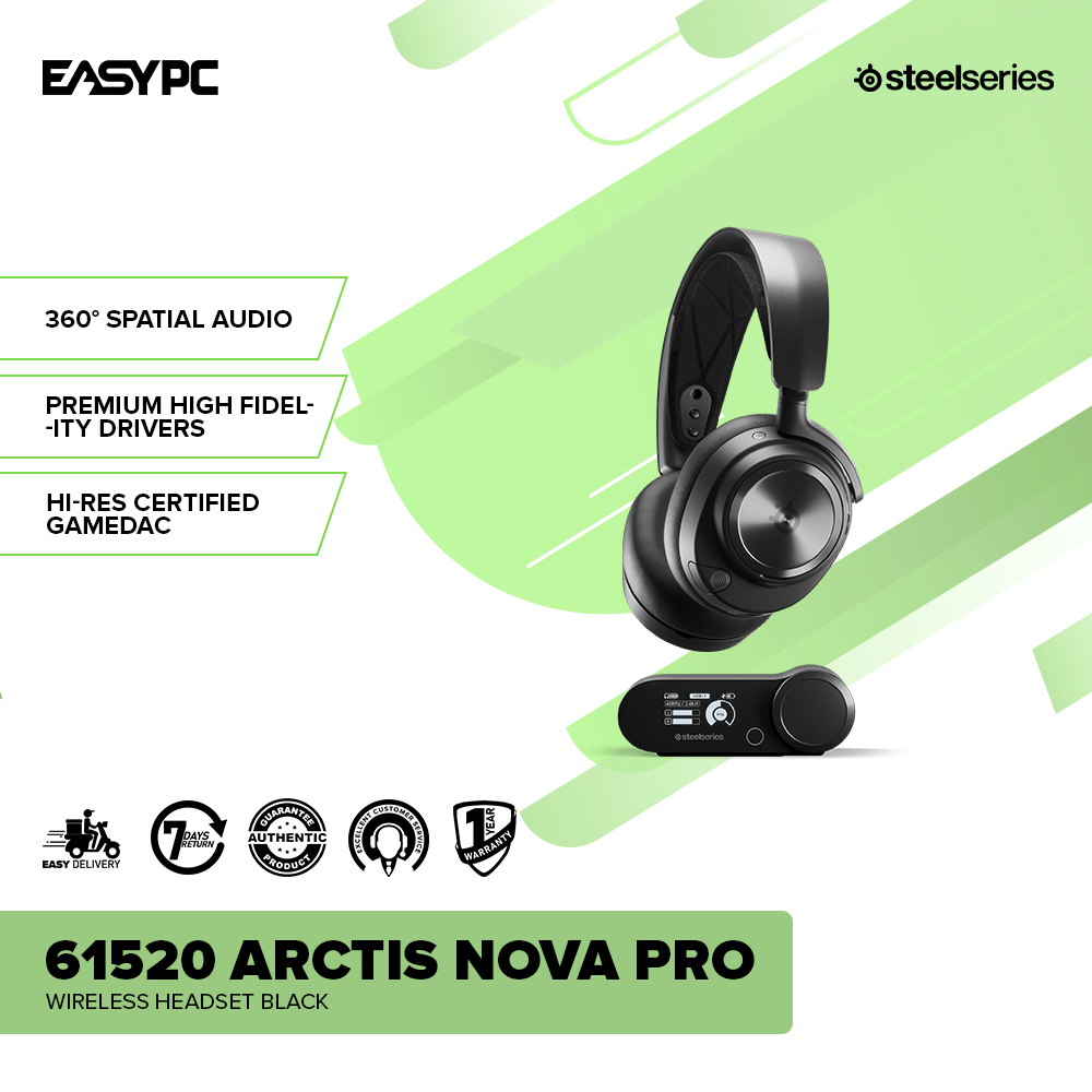 SteelSeries 61520 Arctis Nova Pro Wireless Headset Black