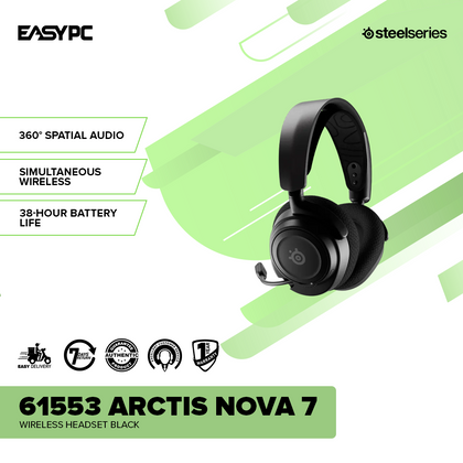 SteelSeries 61553 Arctis Nova 7 Wireless Headset Black