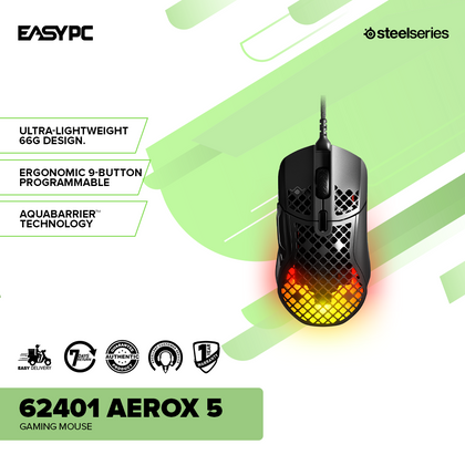 SteelSeries 62401 Aerox 5 Gaming Mouse