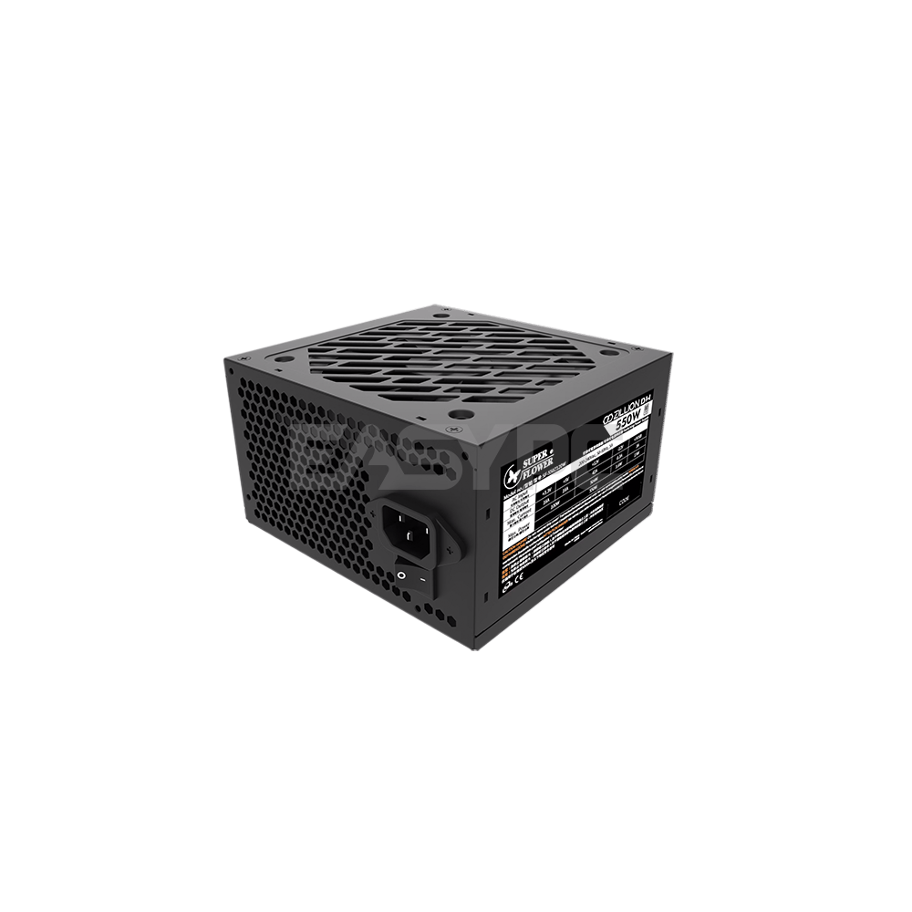 SuperFlower ZILLION DW WHITE 550W 80Plus Non-Modular w/ Black Flat Cables (SF-550Z12DW) Power Supply-a
