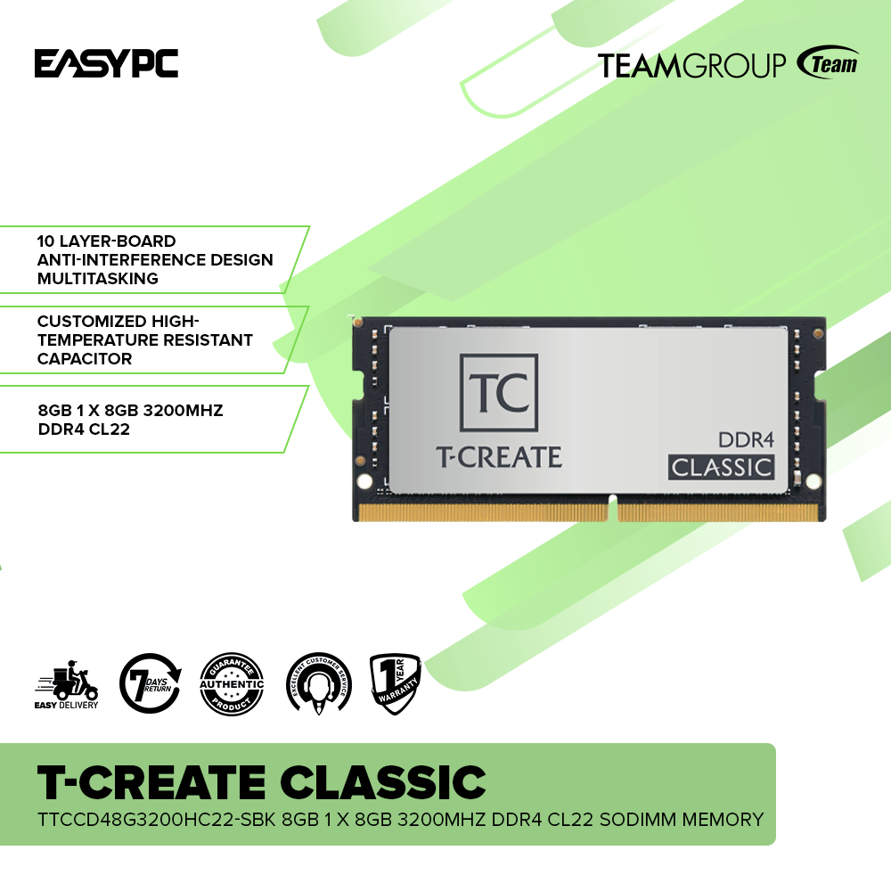 TEAMGROUP T-Create Classic TTCCD48G3200HC22-SBK 8GB 1 x 8GB