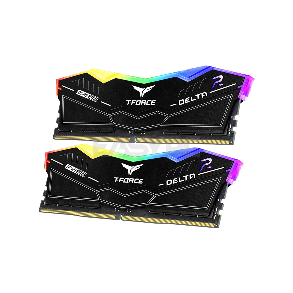 Team Elite TForce Delta 32GB FF3D532G6400HC40BDC01 2x16 6400mhz Ddr5 RGB  Memory Black