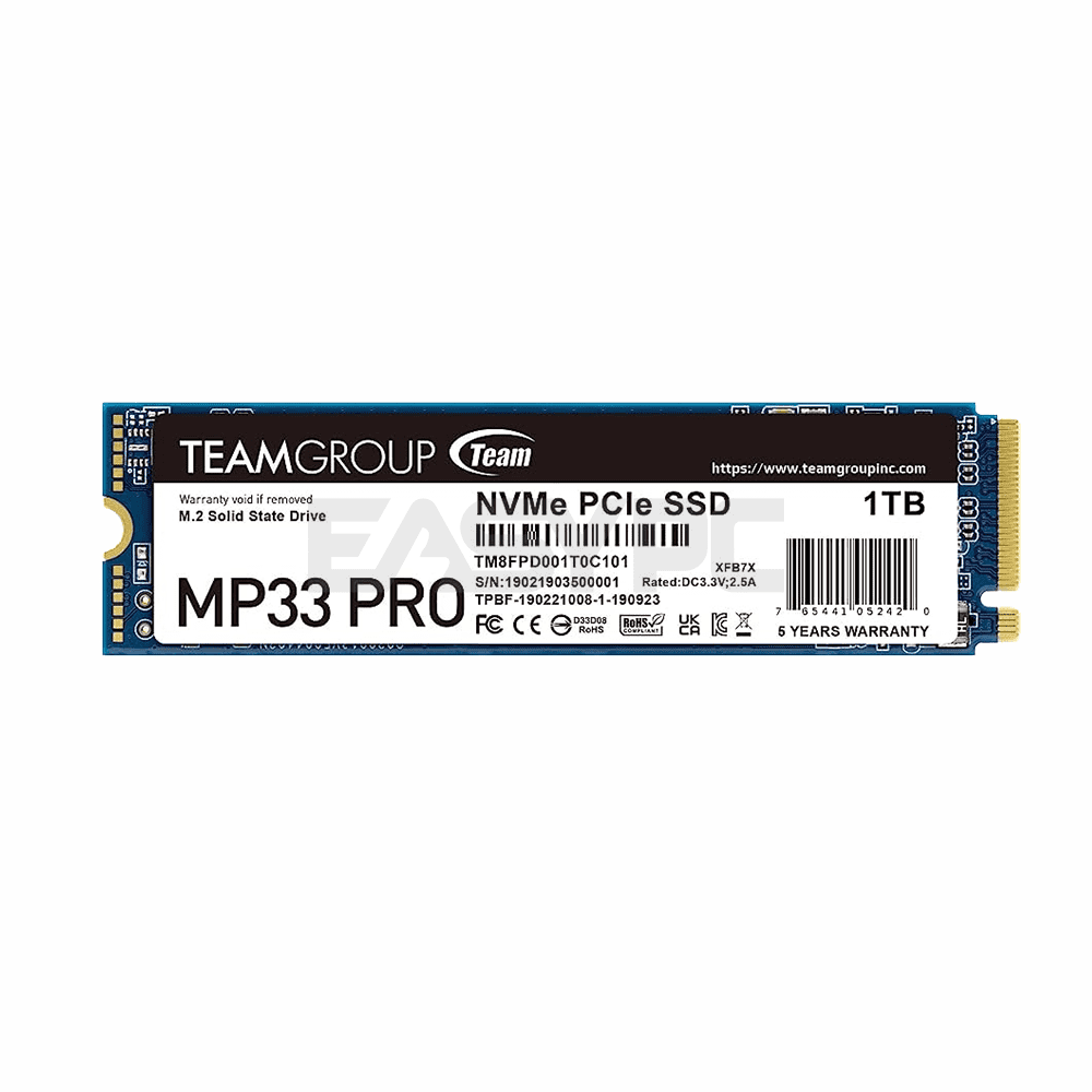 Team Group MP33 PRO 1TB PCIe x4 NVME Solid State