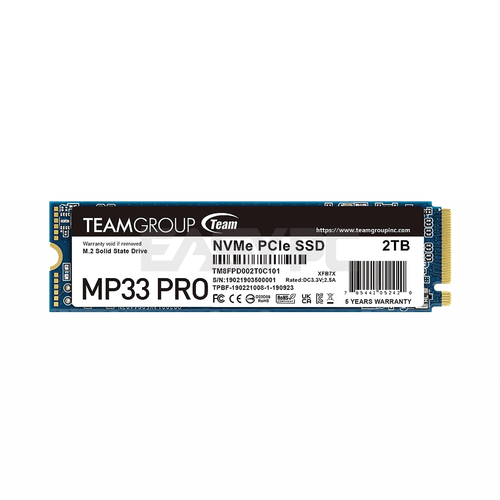 Team Group MP33 PRO 2TB PCIe x4 NVME Solid State Drive