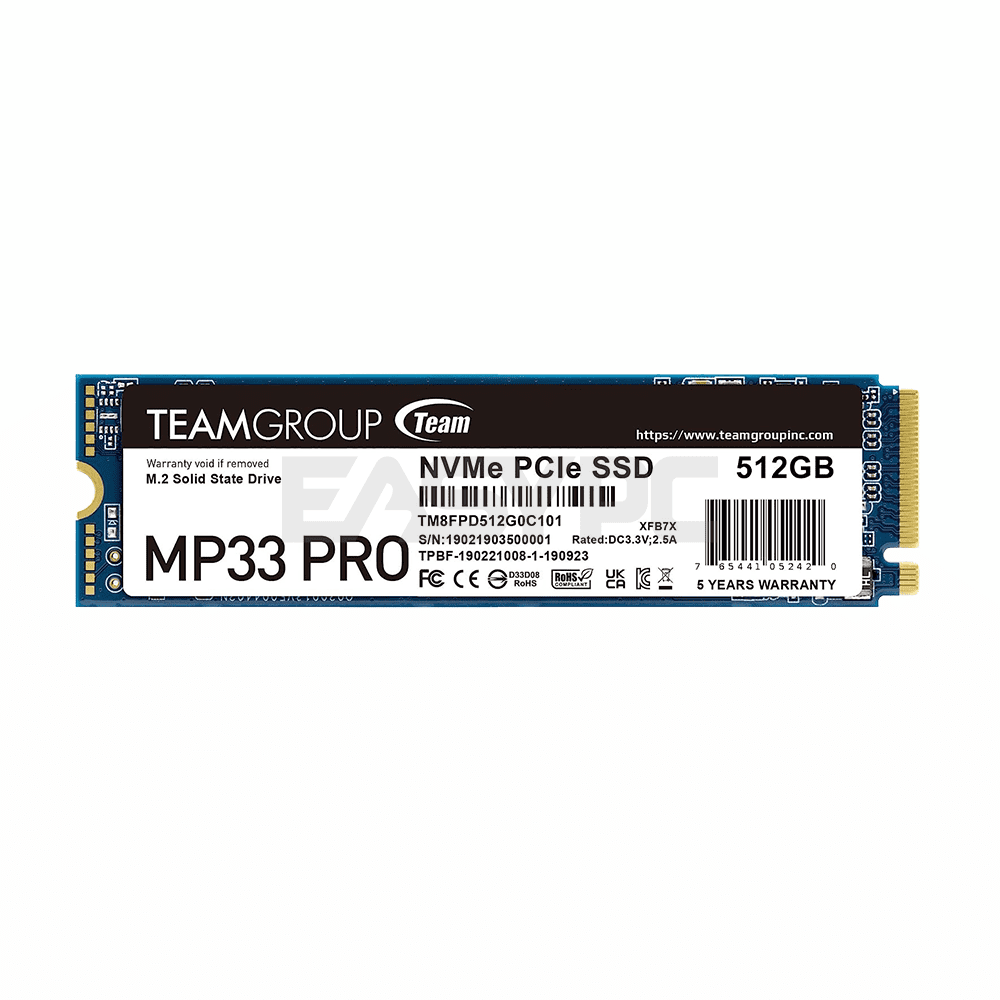 Team Group MP33 512GB M.2 PCIe NVME Solid State Drive EasyPC