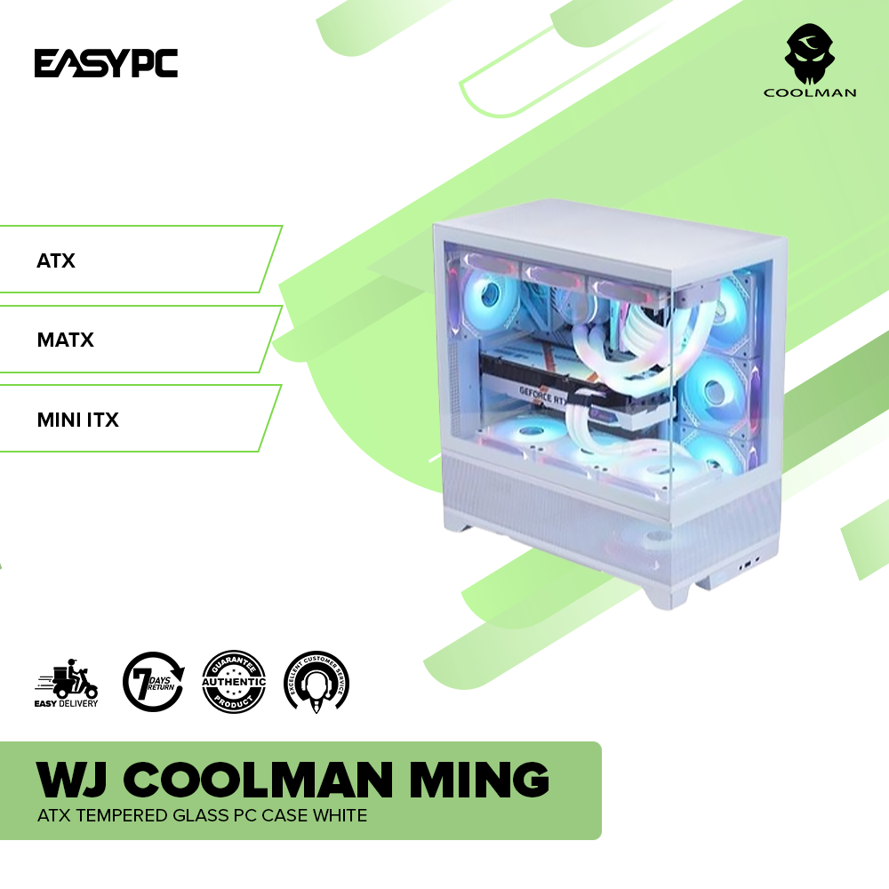 【未使用品】WJCOOLMAN MINI PCケース　ホワイト 未使用品】WJCOOLMAN MINI PCケース ホワイト 未使用品】WJCOOLMAN