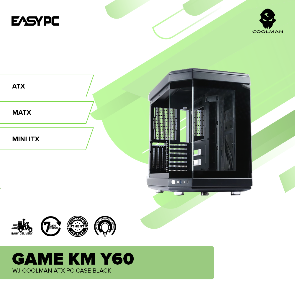 WJ Coolman Game KM Y60-K ATX PC CASE Black – EasyPC