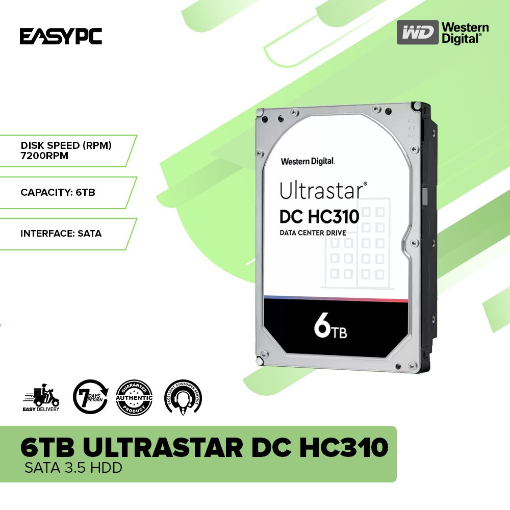 Western Digital 6TB Ultrastar DC HC310 SATA 3.5 HDD – EasyPC