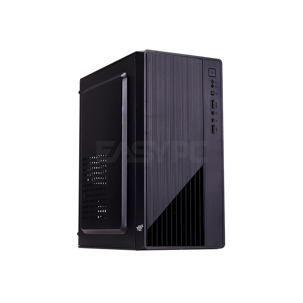 YGT Mars 7 Micro ATX PC Case with PSU Black-a