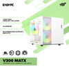 YGT V300 MAtx Tempered Glass Gaming PC Case White