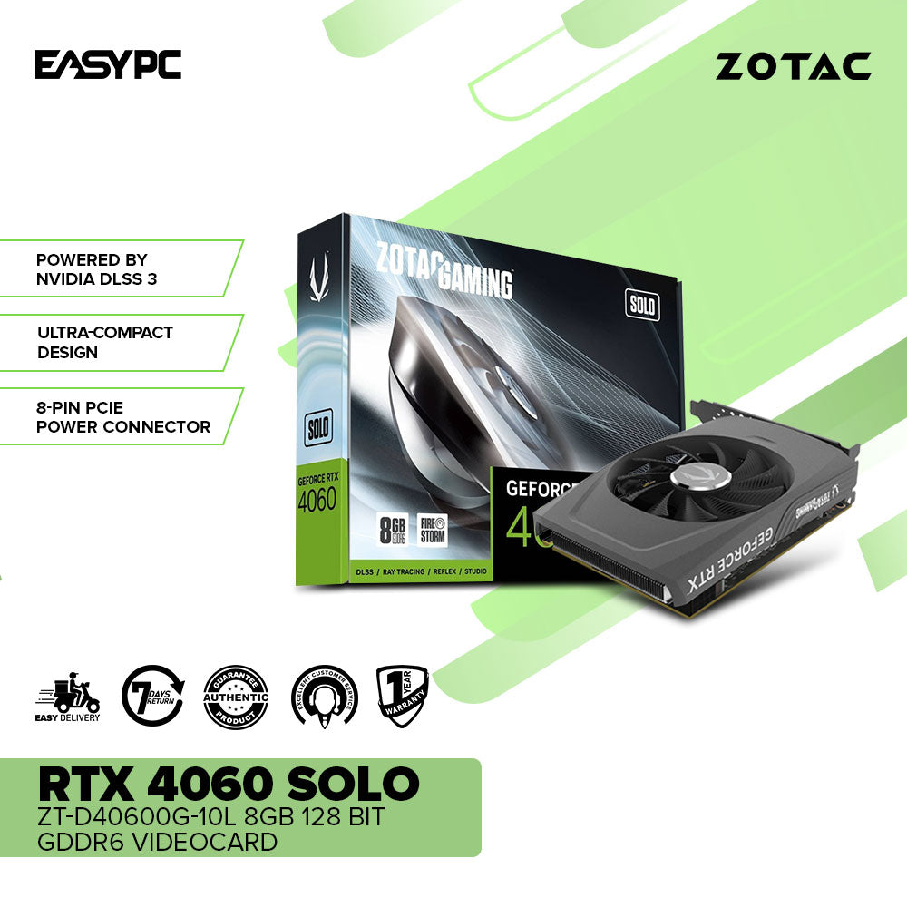 Zotac RTX 4060 Solo 8GB 128-bit GDDR6 Graphics Card – EasyPC