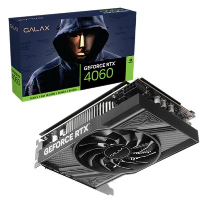 Galax Nvidia GeForce RTX 4060 8GB 1-Click OC 1X Single Fan (46NSL8MD8ZOC) 128-bit GDDR6 Videocard