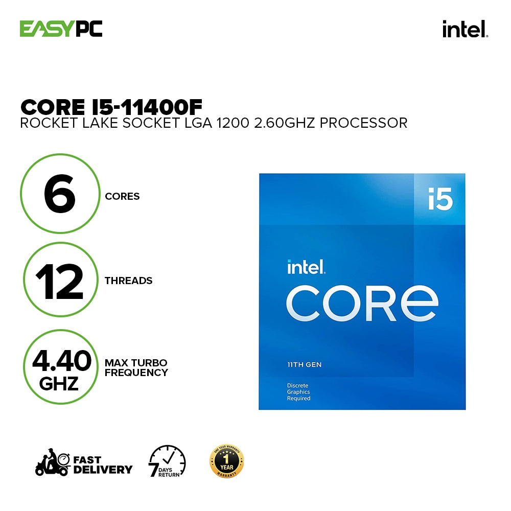 11th Generation Intel Core i5-11400F 1200 2.60GHz CPU – EasyPC