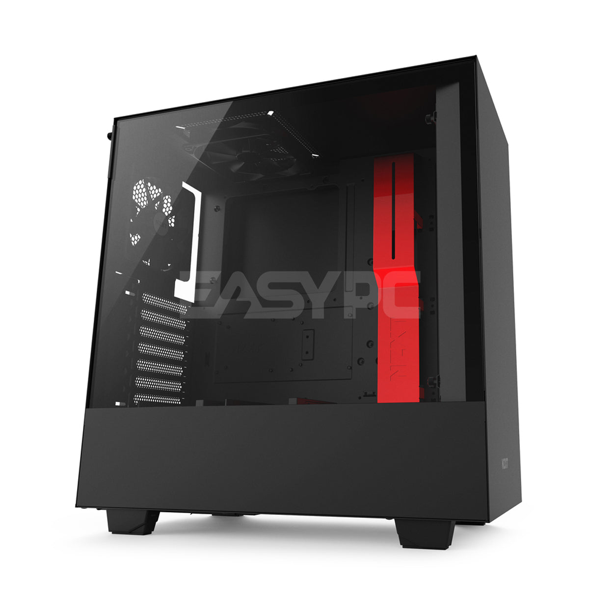 NZXT H500 Mid Tower Gaming PC Case Black Red – EasyPC