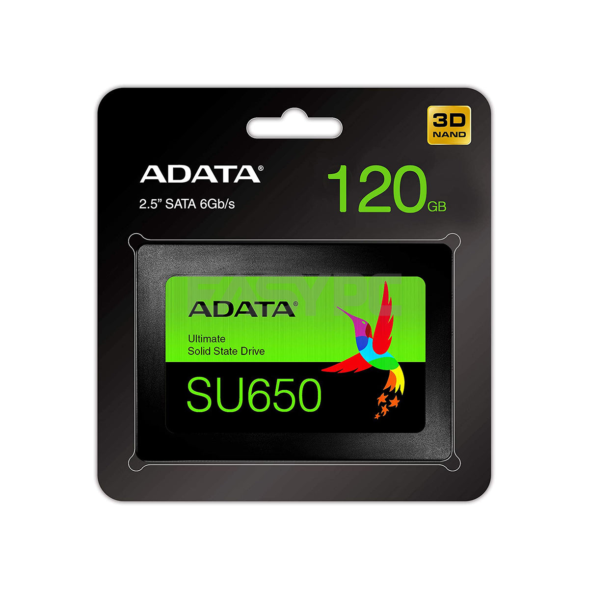 Adata  SU650SS 120gb SATA 2.5 Shock Proof, Anti-vibration, Low Noice, Tougher 3D NAND, SATA 6Gb/s, Solid State Drive