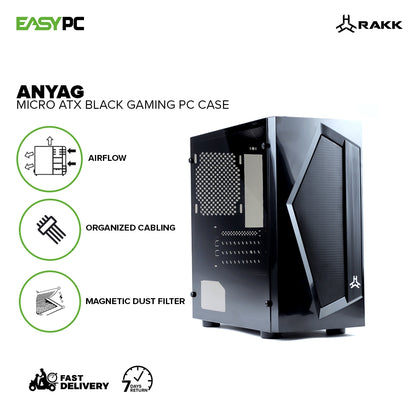 Cybrog Computer Case Keytech Cyborg ROG Micro ATX with 6fans Gaming PC Case Black – EasyPC