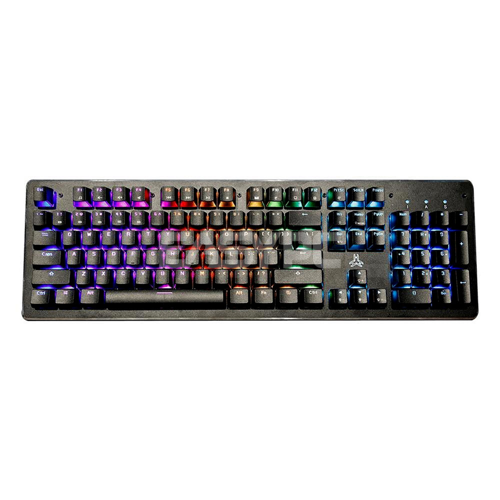 Rakk Kimat XT.LE RGB Mechanical Gaming Keyboard, Outemu Blue Switches for Clicky Sound while typing, 14 Lighting Modes, 104 Keys Gaming Keyboard