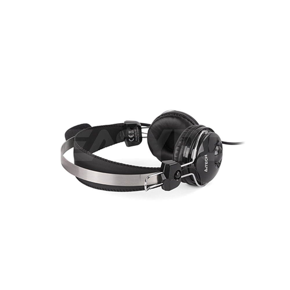 A4Tech HS-7P ComfortFit Stereo Sound Tangle-free Cable, Adjustable Headband, 3.5mm Plug, Volume Switch Headset Black