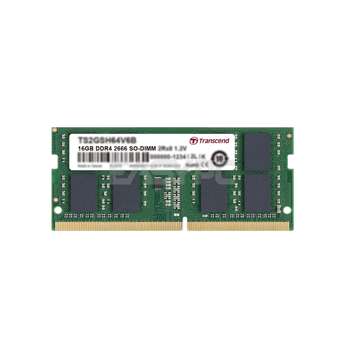 Transcend 16GB 1x16 DDR4 2666 Sodimm Memory RAM – EasyPC
