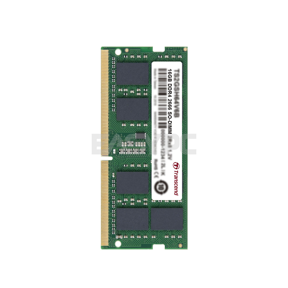 メモリー Transcend 16GB DDR4 2666 SO-DIMM Transcend 16GB 1x16 DDR4 2666 Sodimm Memory RAM – EasyPC