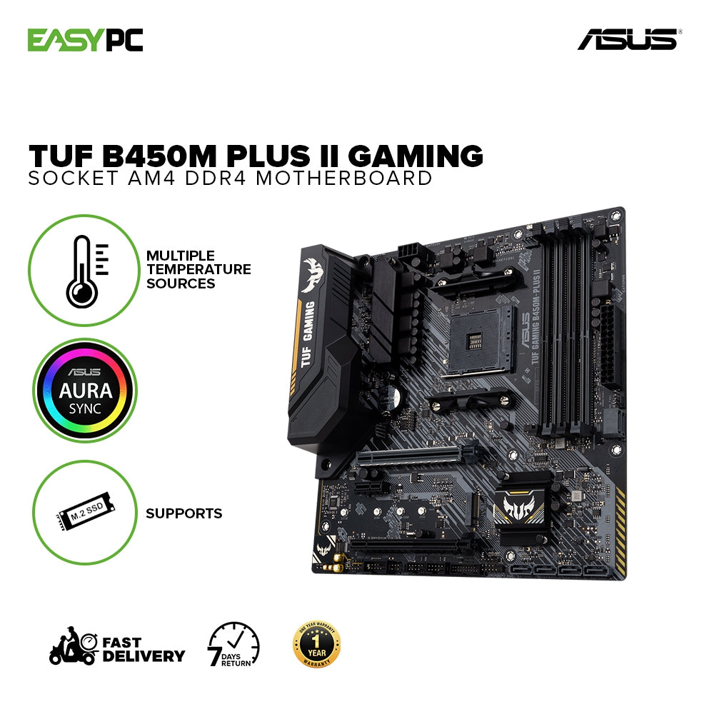 Asus TUF B450M Plus II Socket Am4 Gaming Motherboard