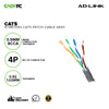 Ad-Link Ethernet Cable 15-Meters Cat5 Light Weight Convenient to Use Patch Cable Gray